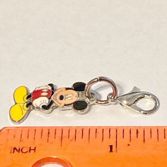 Vintage Disney Happy Smiling Mickey Mouse Clip On Charm Zipper Pull Bag Purse - Picture 7 of 7